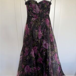 Floral Strapless Dress